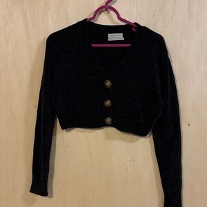Urban Outfitters Black Cropped Cardigan